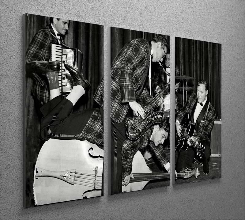Bill Haley and The Comets 3-panel canvas print featuring vibrant colors and dynamic design, perfect for home decor.